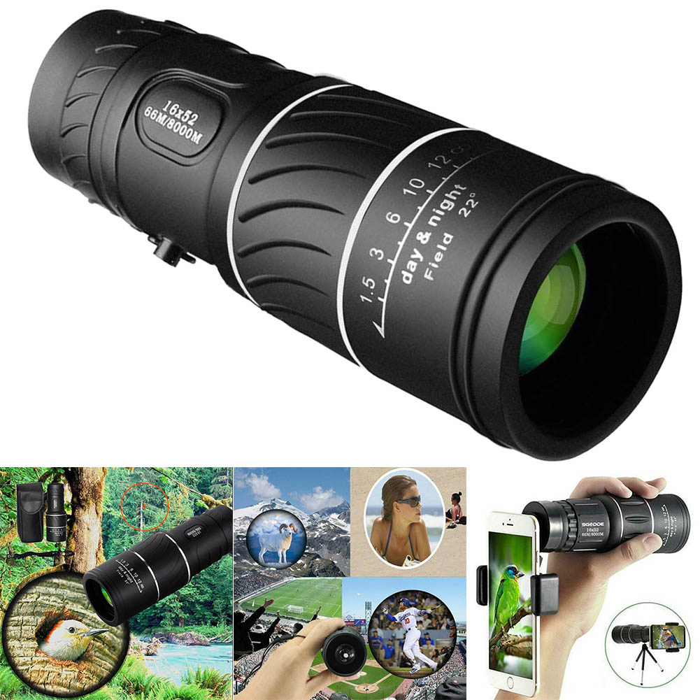 Monocular Telescope 16x52 HD Waterproof Anti-dust Shockproof Telescopes for Outdoor JHP-Best