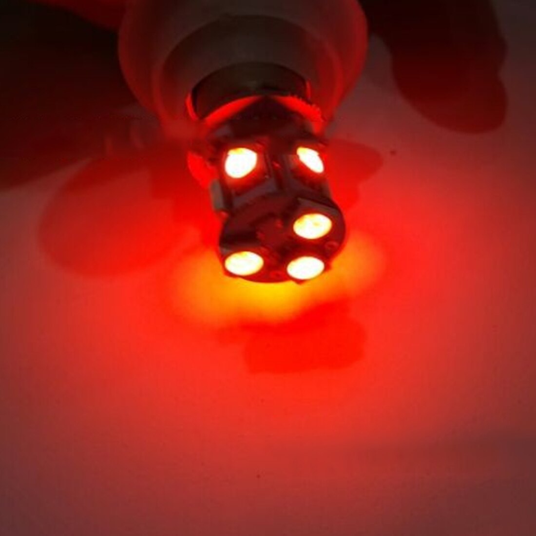 2 Pcs BA15S R5W 1156 5050 8SMD Led Auto Led Turn Parking Signaal Lichten Rem Achterlichten Auto Achter Reverse lampen Dc 12V: Rood