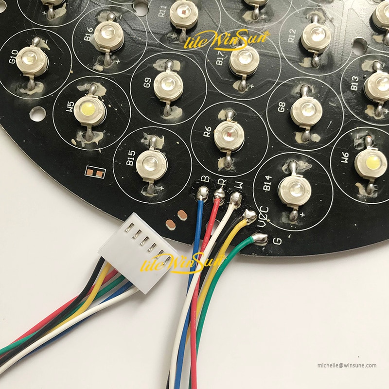 54 LED Plate Disk LED Par Light Par LED Light 54 LEDs RGBW RGB Blue Warm White LED Plate
