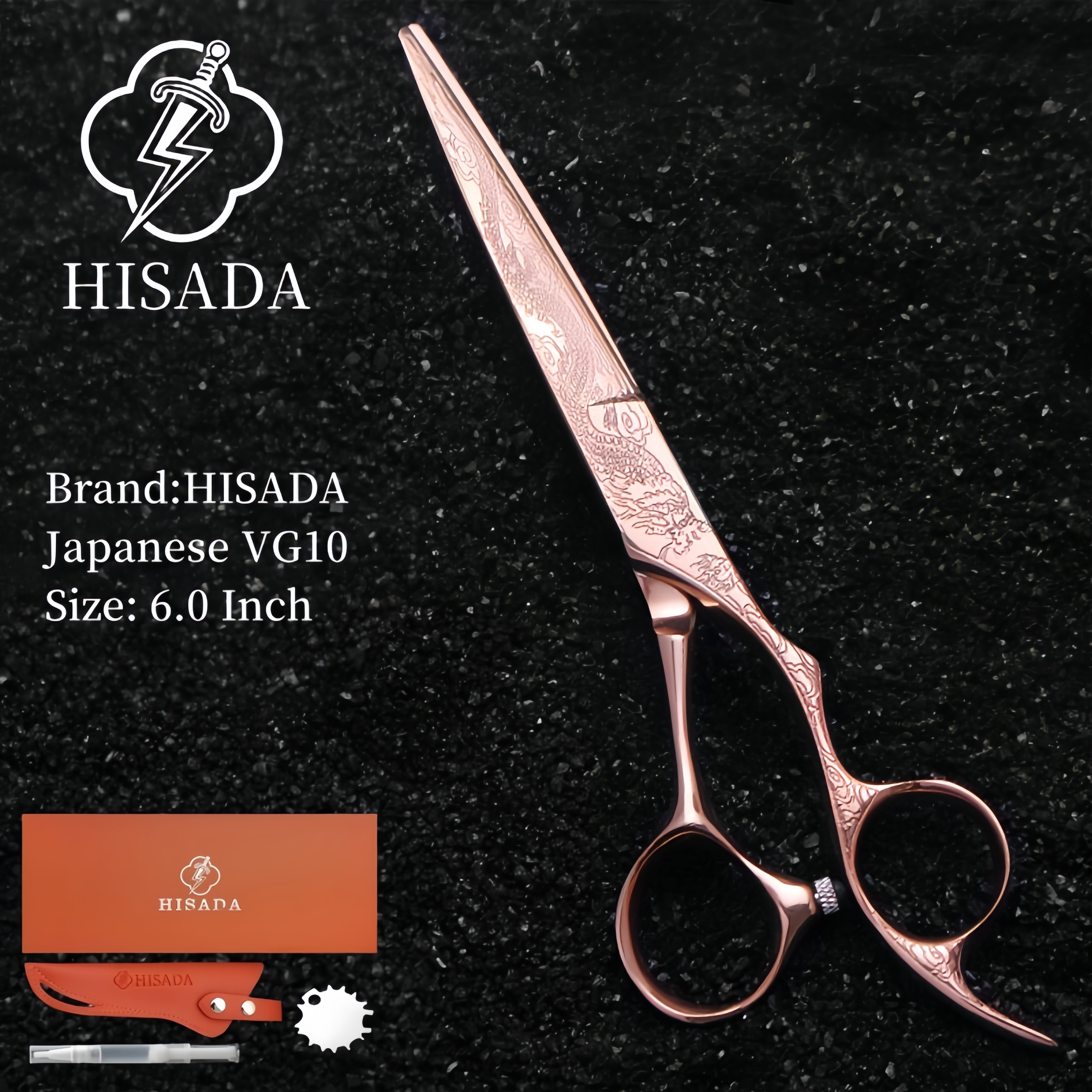 HISADA kappersschaar 6.0/6.5/7.0-inch professionele kappersschaar Japanse handgemaakte VG10 materiaal haar schaar