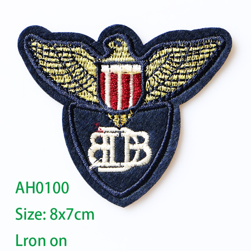 Medaille-icoon van het amerikaanse korps mariniers geborduurd met strijkpatches voor kleding, doe-het-zelf strepen, kledingpatchwork, stickers, aangepaste badges: Ah0100
