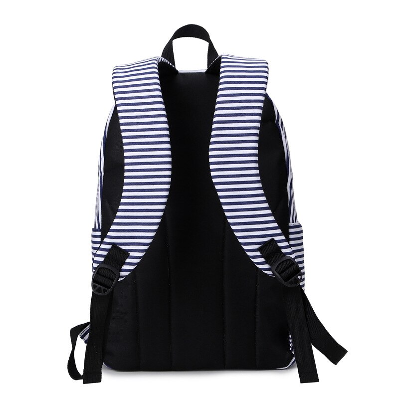 Grote Capaciteit Koreaanse Mooie Meisje Rugzak Vrouwelijke Student Schooltas Japanse Canvas Preppy Stijl Strip Reistas Vrouwen