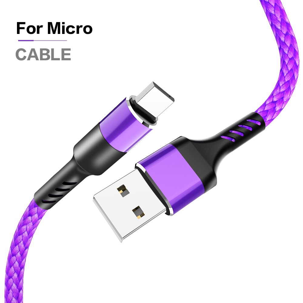 3a 1m cabo micro usb tipo c, cabo de carregamento rápido para samsung galaxy xiaomi redmi huawei p40 p30 carregador de celulares por usb pro: B