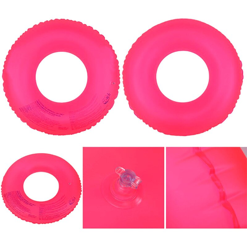 Random Color Durable PVC Fluorescence Inflatable Swimming Pool Float Swim Ring Beach Raft Inflatable Toys