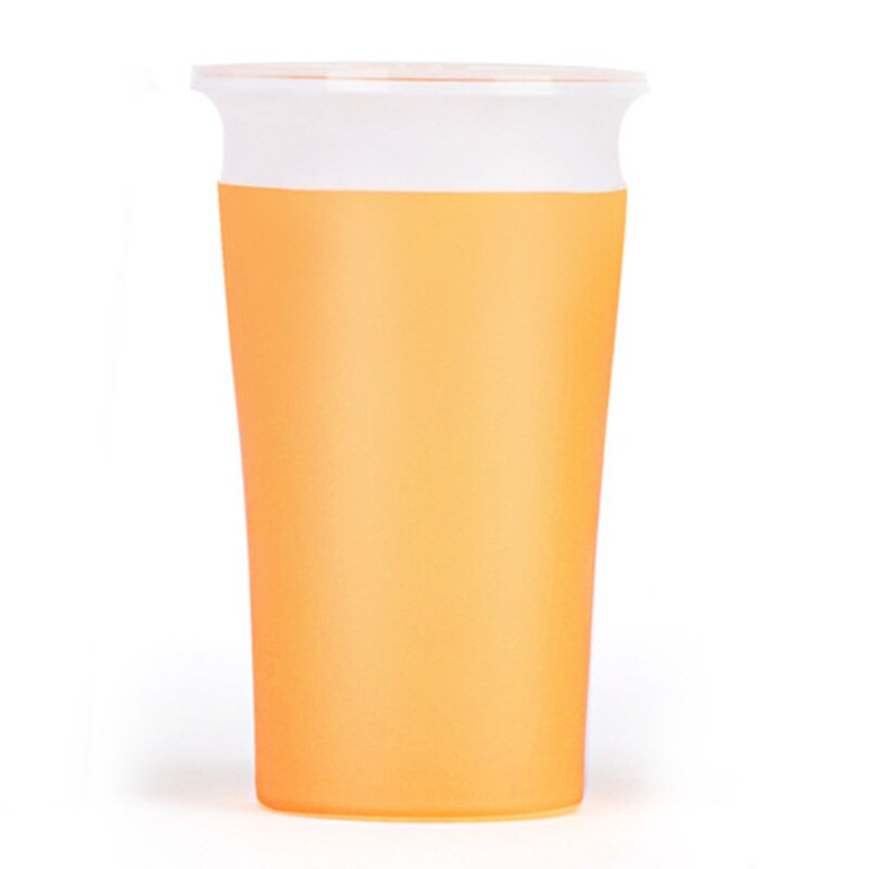 Baby Lernen Trinkbecher 360 Grad Drehbare Mit Doppel Griff Tragbaren Leck Beweis Kleinkinder Fütterung Flasche Wasser Tassen T2143: Orange Nein Hand