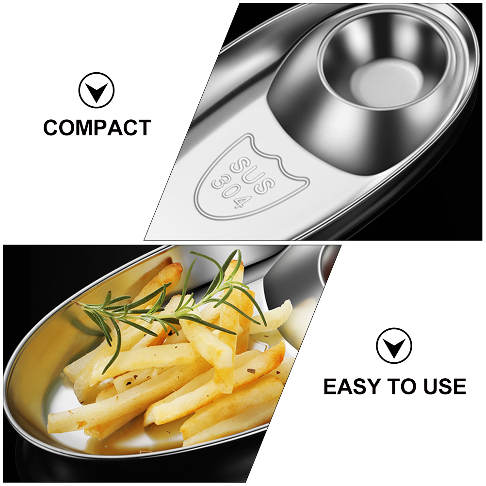 Korean Style Sauce Plate Flavor Small Stainless Steel Dish Snack Fried Chicken Plate