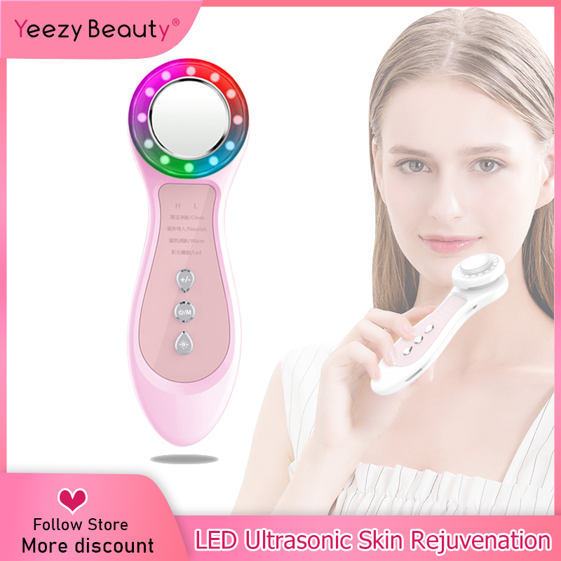 Led ultralyd mini kin rejuvenation rf lifting skønhedsterapi høj intensitet fokuseret dyb rengøring hud anti rynke værktøj