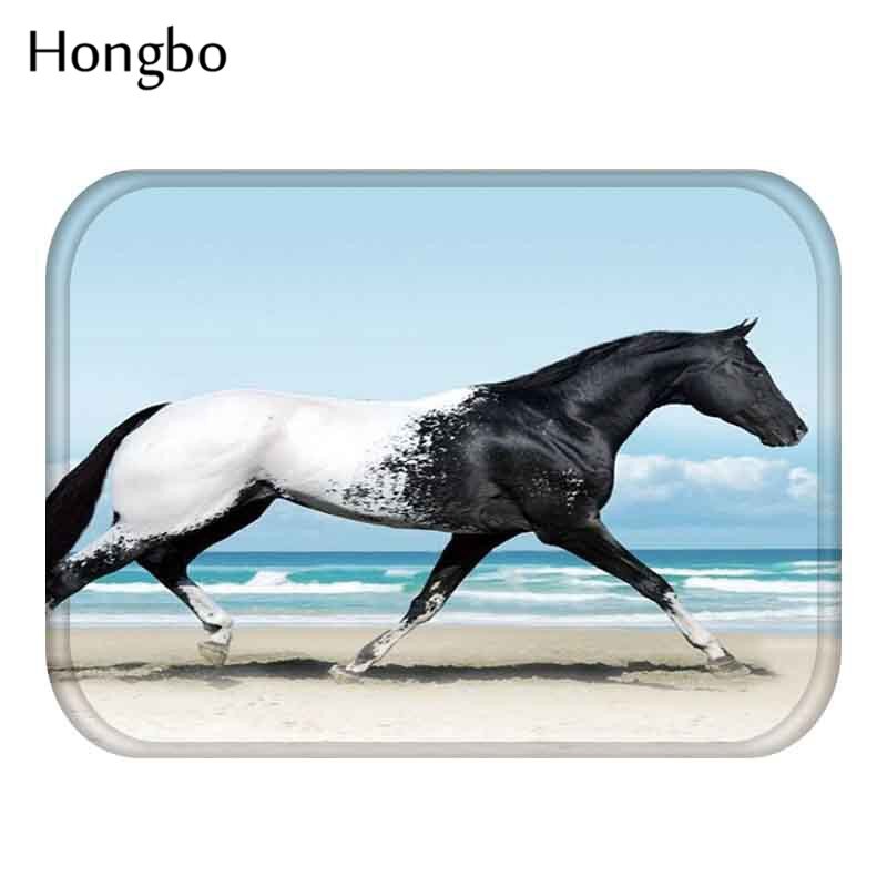 Hongbo-tyylinen majesteettiset hevosprinttimatot liukumattomat lattiamattot ulkomatot kirkkaat etuoven matot