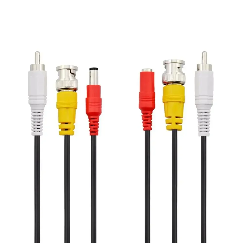 Conector BNC + RCA + CC Cable BNC 3 en 1 Cable de alimentación de Audio y vídeo Cable Plug and Play para sistema de cámaras de seguridad CCTV