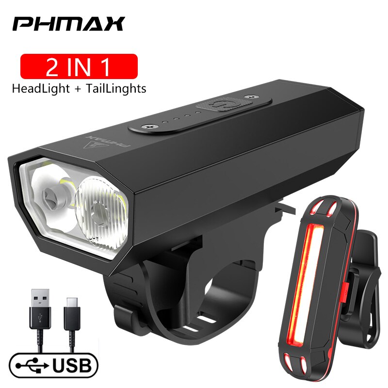 Luz LED X-TIGER para bicicleta, linterna frontal para bicicleta de montaña y carretera, recargable vía USB, resistente al agua: QD-3001T