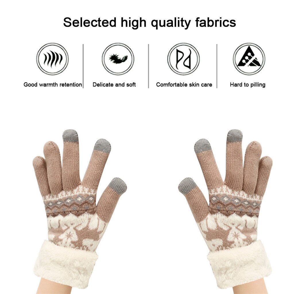 Winter Touchscreen Handschuhe Baby Kinder Extra-warme Fleece Handschuhe Weihnachten Winter Wolle Gestrickte Warme Handschuhe Unisex L1105