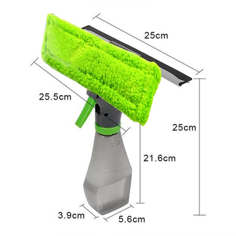 Car Wiper, 3 in 1 Double-Sided Water Spray Glass Cleaner Car Wash Wiper, Window Cleaner Spray Bottle Wiper Squeegee Microfibre C