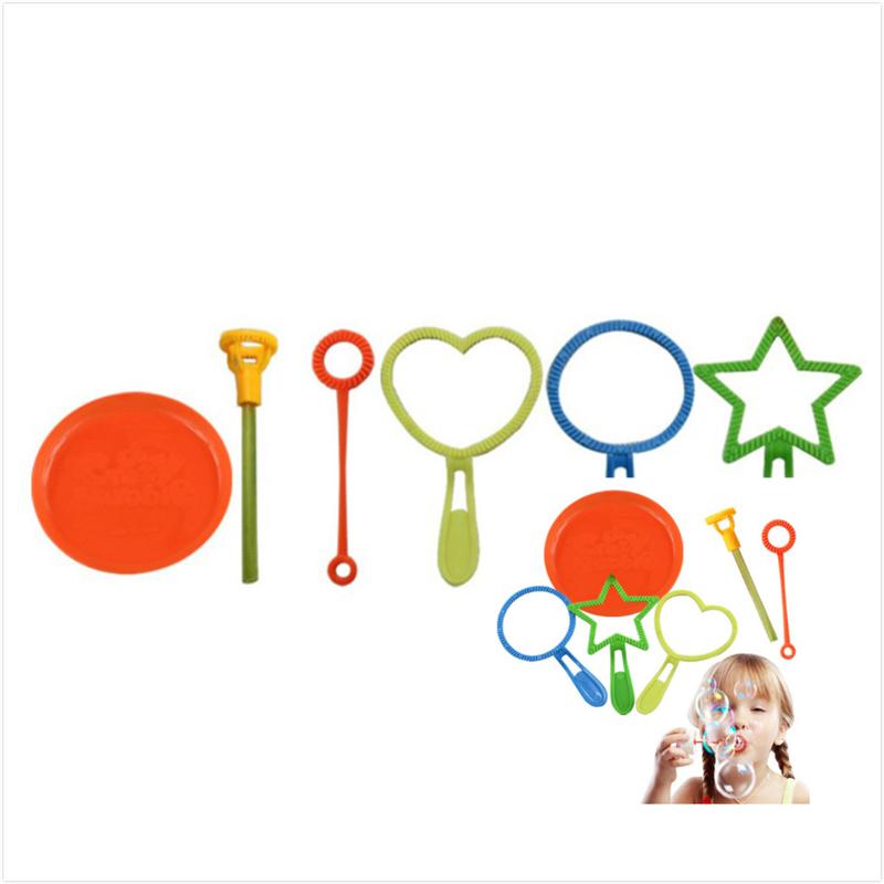 6pcs MOONBIFFY Bubble Wand Tool Soap Bubble Concentrate Stick Bubble Maker Blower Set For Kids