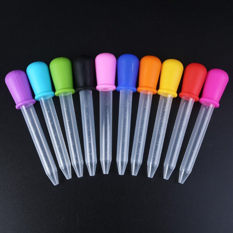 10 Stck Baby Tropfer Medizin Zubringer Art Medizin Gerät Silikon Pipette Flüssigkeit Lebensmittel Tropfer Kleinkind Utensilien 5ml