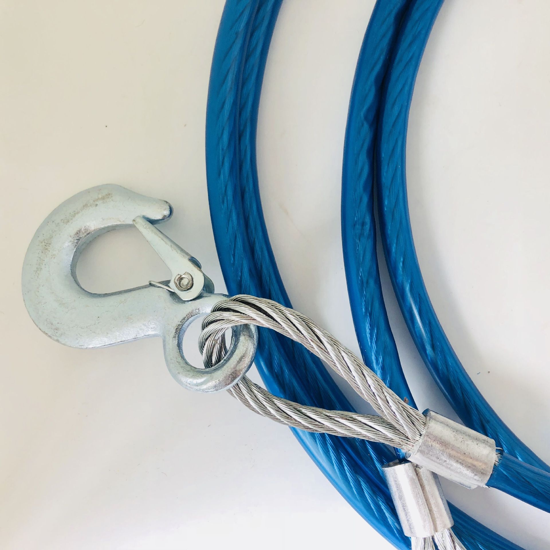 Car Tow Rope Strap Car Styling Synthetic Winch Cable Coarsened Wire Rope Truck Trailer Rope SUV Quick Release Hook 4M 5 Tons