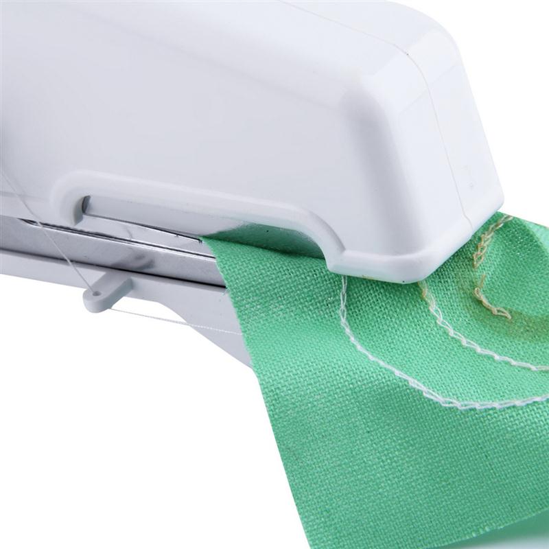 Portable Behandeld Naaimachine Handy Handheld Stitch Naaimachine (Wit)