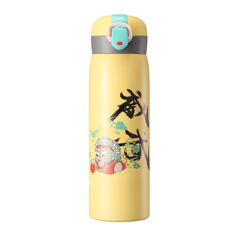 Bouteille Thermos de Style classique chinois, couvercle à rebond, tasse à thé en acier inoxydable, bouteilles d&#39;eau pour bureau maison école PXPC