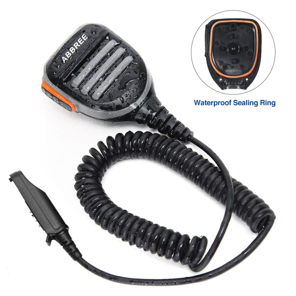 ABBREE Speaker Mic AR-780 PTT Waterproof For Baofeng Two Way Radio UV-9R Plus UV-XR Walkie Talkie Radio