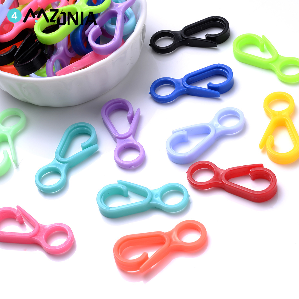 Crochet de fermoir à homard en plastique coloré, 30 pièces, 13x33mm, connecteur d&#39;extrémité acrylique pour bricolage, couture, sac de bagages, porte-clés, jouets, crochets de poupée