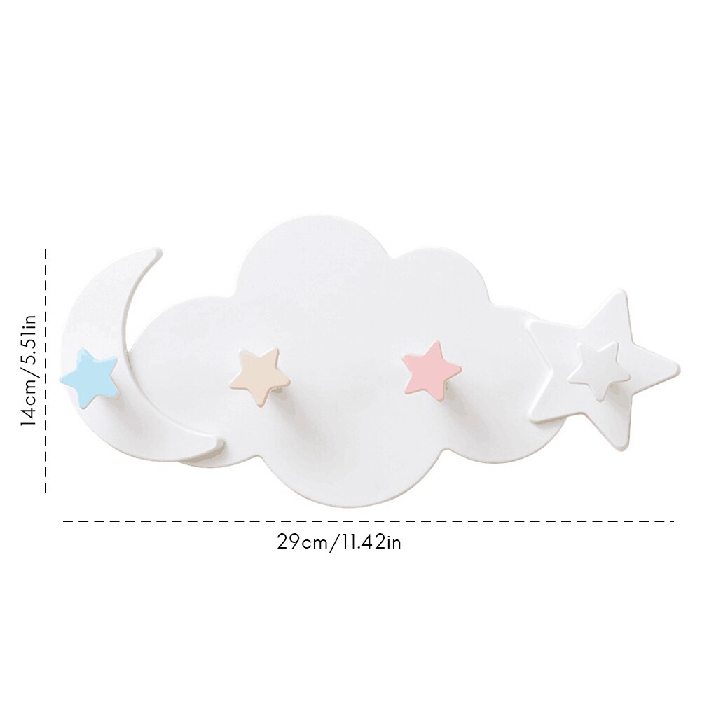Creatieve Haak Up Cloud Moon Star Muur Gemonteerde Haken Diy Hanger Hat Sjaal Sleutel Muur Decoratie Thuis Kinderkamer decoratie