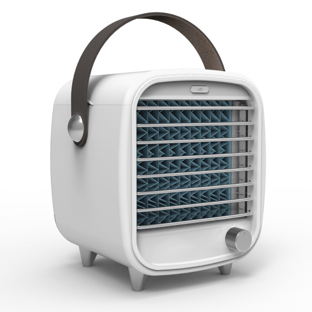 Draagbare Mini Airco Ventilator Traploze Usb Air Cooler Quick Cooling Led Luchtbevochtiger Luchtreiniger Home Office Desktop Cooler