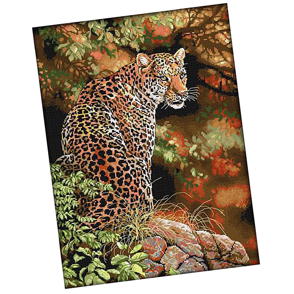 Dimensions Needlecrafts Leopard Stamped Cross Stitch Craft Animal Embroidery