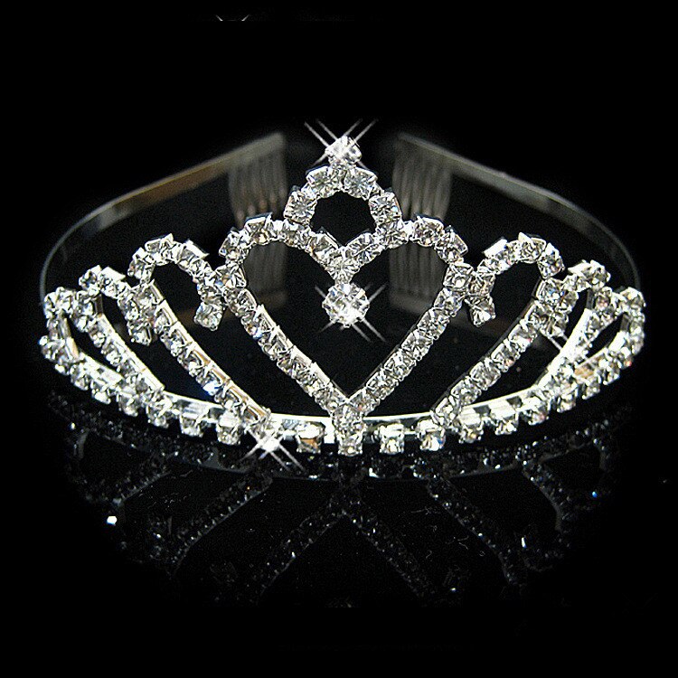 Pearl Inlaid Crowns Tiaras Bridal Wedding Jewelry Accessories Princess Birthday rhinestone Crystal Tiara