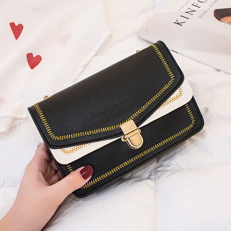 Handbag for Women Small Flap Bag Embroidery Shoulder Chain Bag