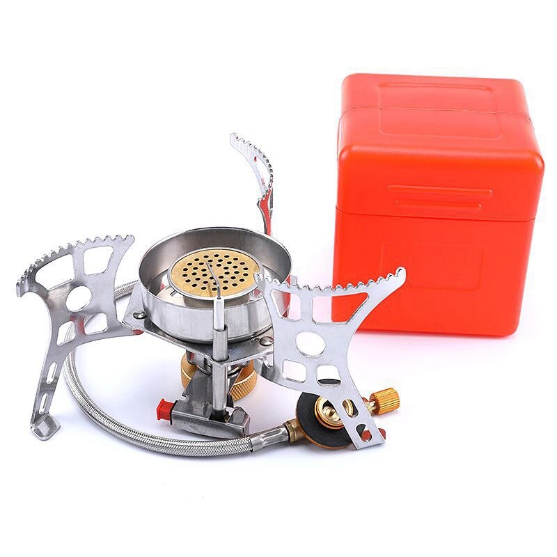 Wind Proof Camping Herd mit Elektronische Zündung Tragbare Gasherd Picknick Herd Ultraleicht Outdoor Camping Picknick