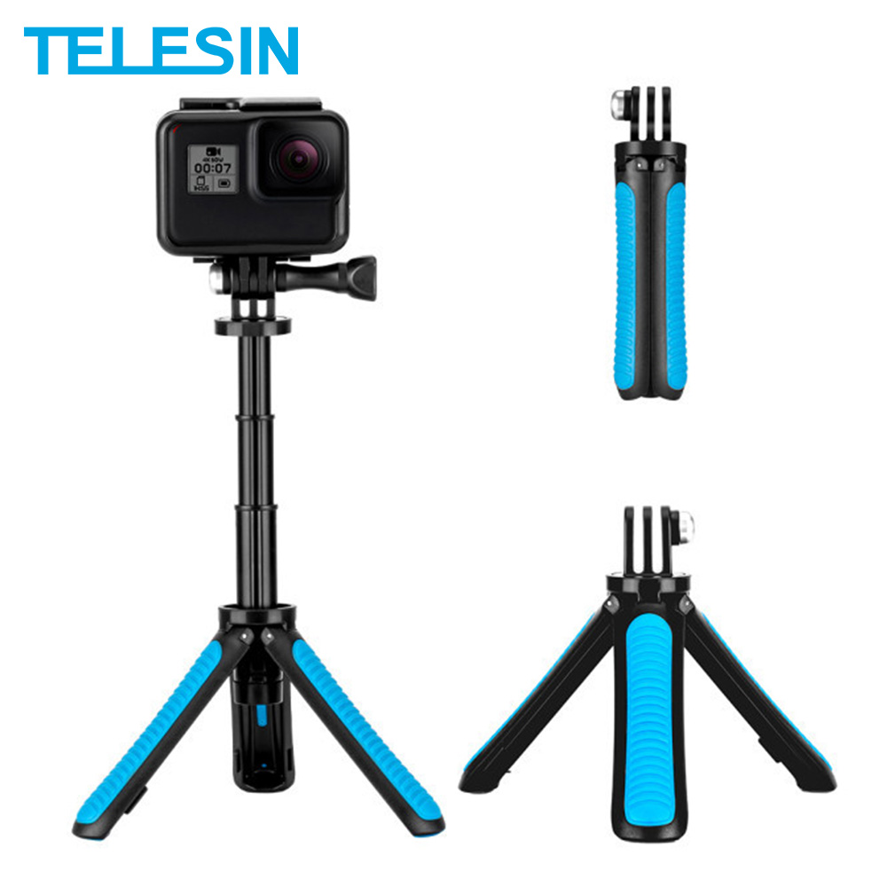 TELESIN Mini Hand Selfie Stock Stativ Für GoPro Held 5 6 7 8 9 10 Für Osmo Aktion Insta360 SJACAM für IPhone Kamera Zubehör