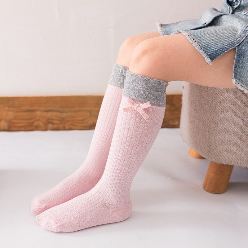 Xia Nvtong Student Socks In Canister Baby Lace Bow Cotton Children Socks 0-5 Year