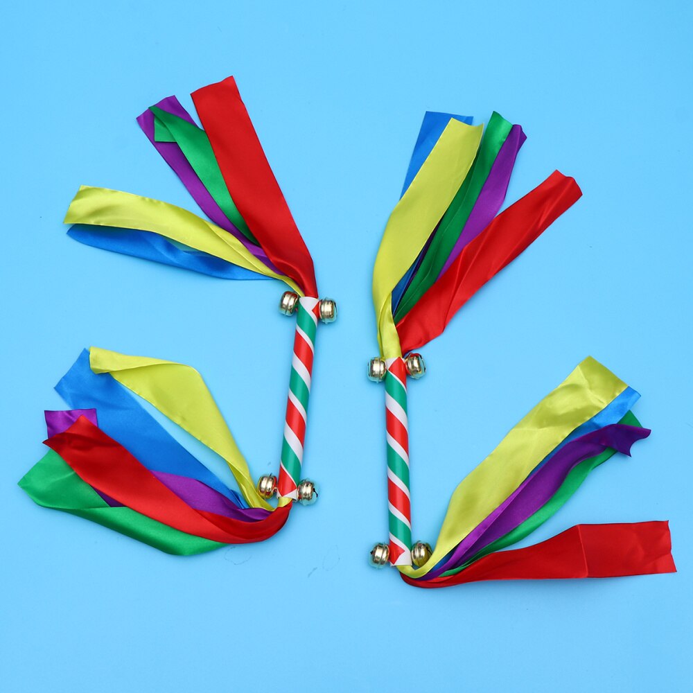 2pcs Cheering Props Durable Protable Colorful Dancing Streamers Gymnastics Props for Boy Performance Cheering