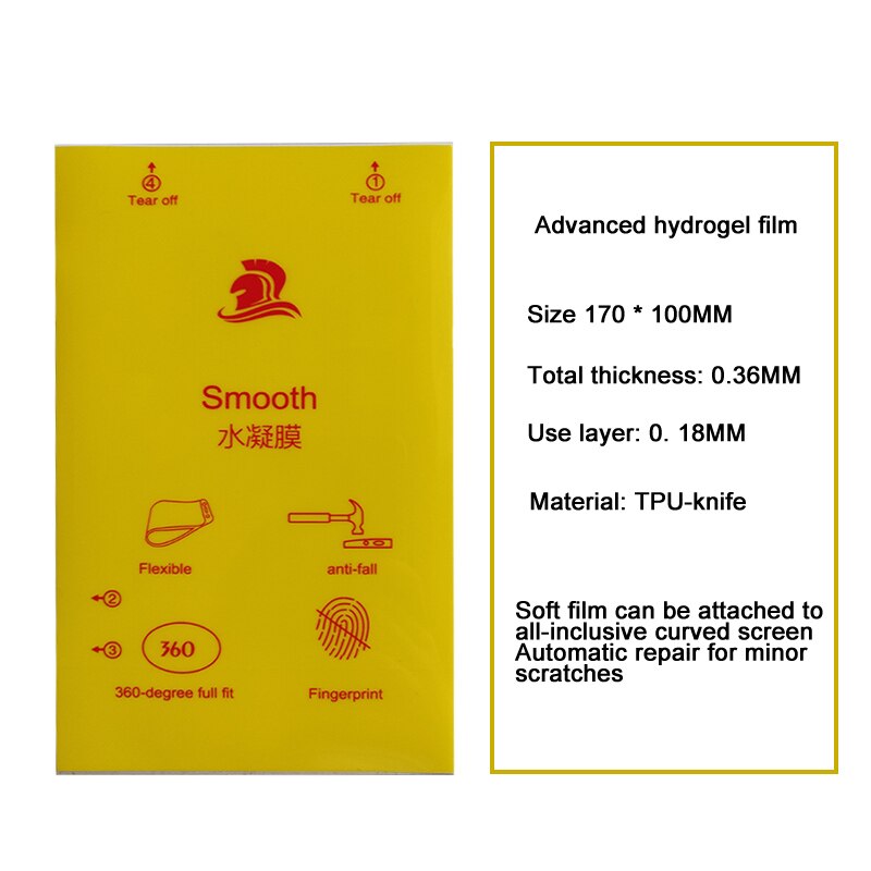 Flexible Hydrogel Film Screen Protector For iPhone Samsung and All Mobile Phone Front glass Protective Film: Advanced Hydrofilm / 10