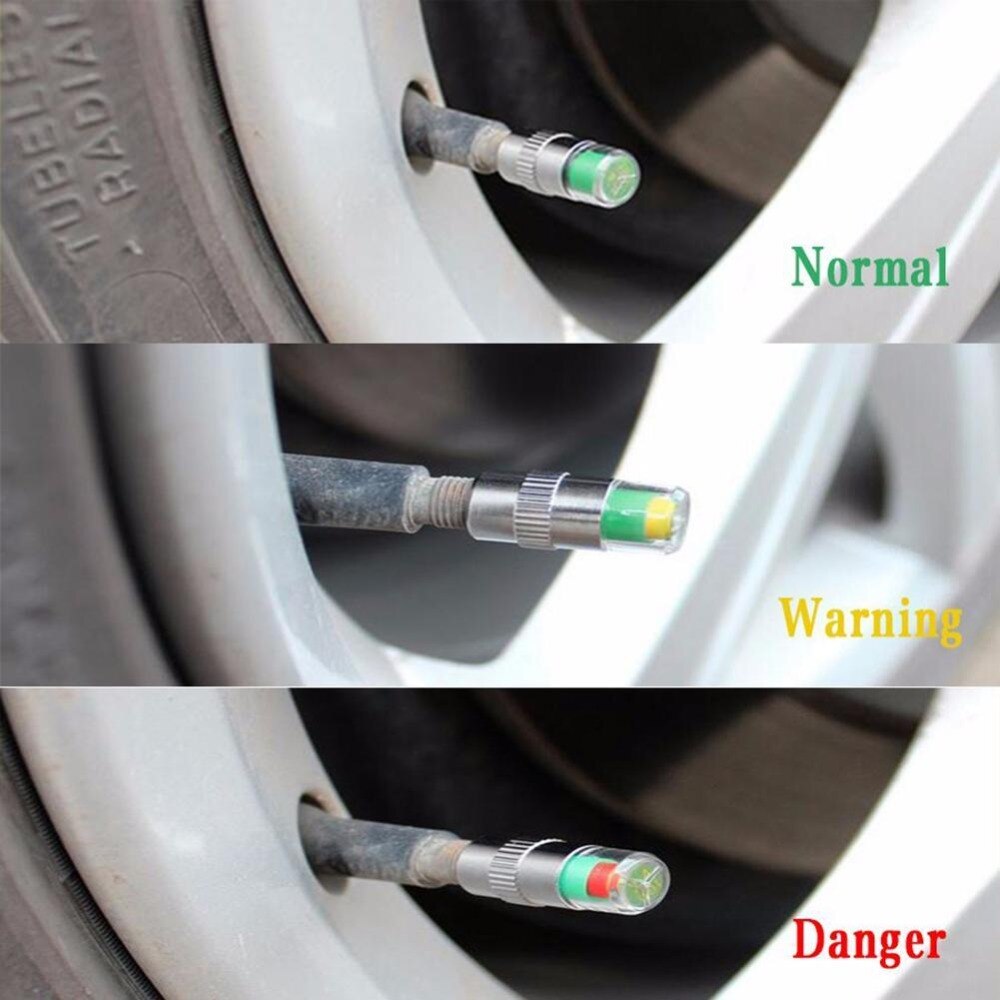 1 Pcs Auto Auto Ventieldopjes Indicator Diagnostic Tools Kit Bandenspanning Monitor Tire Gage Alert Sensor Indicator
