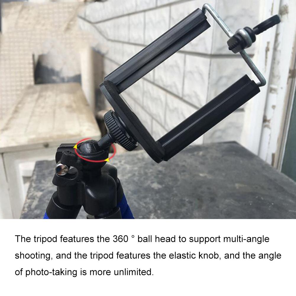 Mini Tripod Multifunctional Flexible Tripod Portable Sponge Tripod with Phone Clip for Selfie Mobile Phones Lightweight Camera