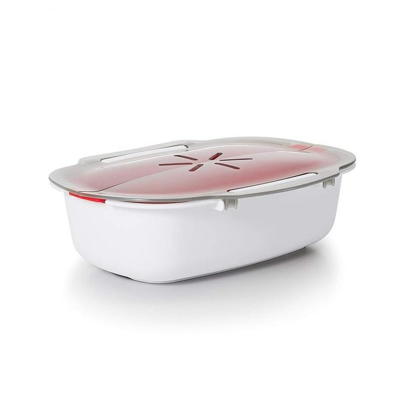 Microwave Steamer Basket Safe Non-toxic Fish Food Microwave Oven Steamer Steaming Dish Kitchen Tool