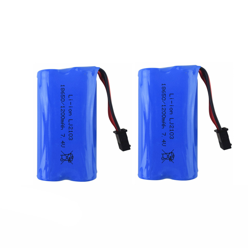 Batteria al litio 1/2/3/5 pezzi 7.4V 1200mAh per barca RC senza fili EC08, modello di navata, batteria al litio ad alta velocità di ricambio per modello di auto