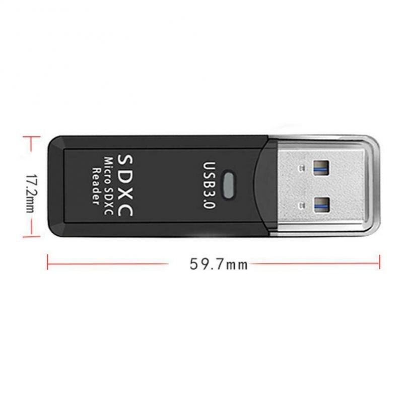 2 in 1 usb 3.0 kortlæser micro sd tf kort hukommelseslæser højhastigheds multi-kort skriver adapter flashdrev bærbar tilbehør