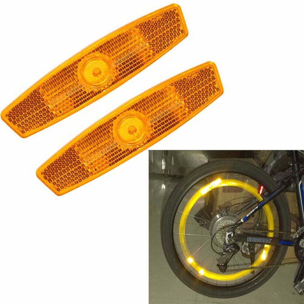 4 Pcs Mountainbike Spaken Licht Reflecterende Strips Fiets Reflectoren Fiets Waarschuwingslampjes Wiel Lichten Lichtmetalen Reflector