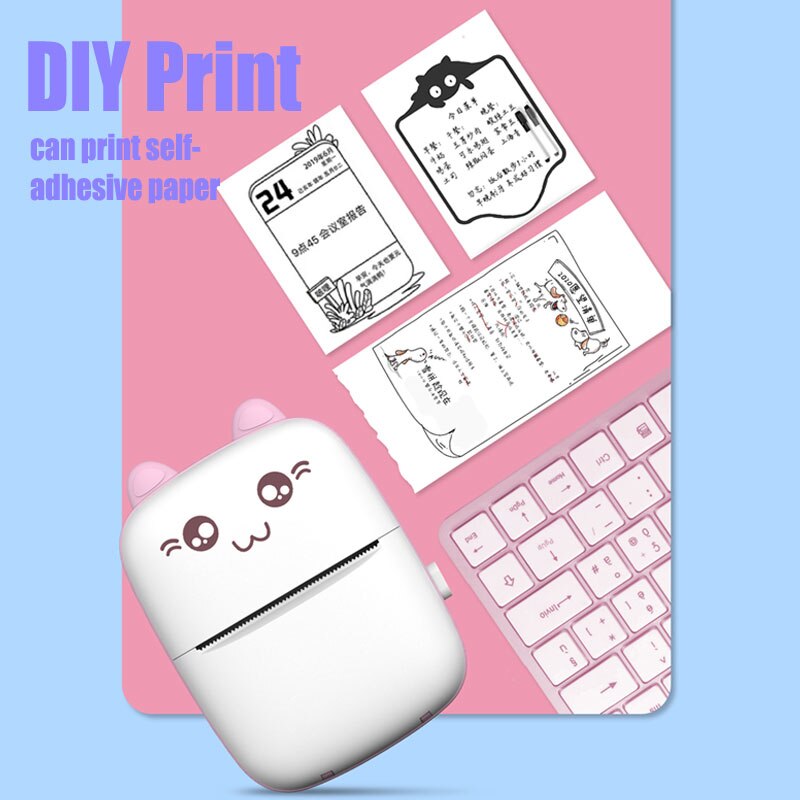 mini Kot C9 bezprzewodowy kieszonkowy rozmiar Bluetooth przenośny termiczny papier fotograficzny drukarka robić 58mm etykieta druku notatka android telefon z IOS