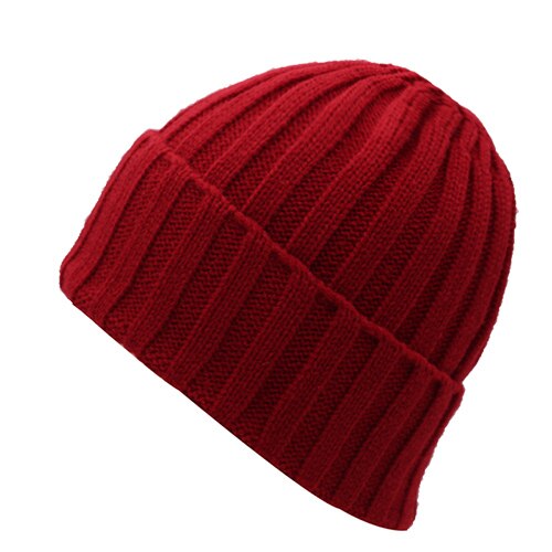 Skullies mössor män vintermössa dam- och #39 ;s vintermössor för kvinnor kepsar sporthuva homme gorro skull kvinnlig stickad mössa: Vin, röd