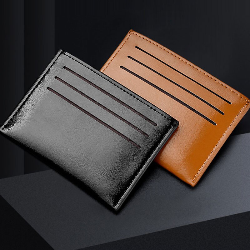 6 Card Slots Ultra-thin Credit Card Holder Men Card Wallet Bank ID Card Holder Business Card Case Purse Short Wallet Card Bag