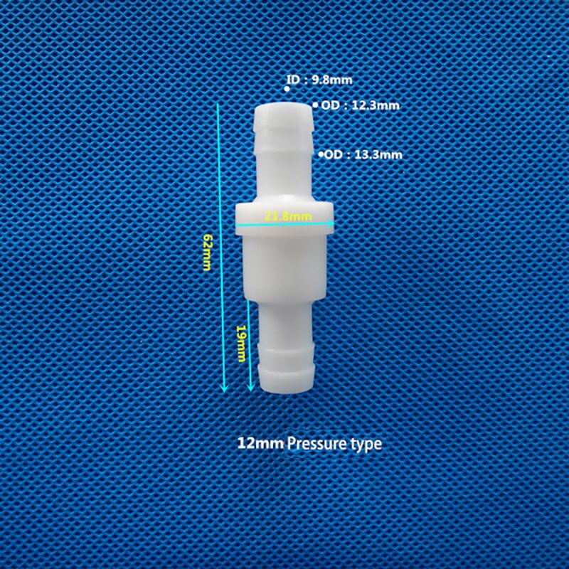 Plastic One Way Check Valve Air Liquid Water Fluids breathing Check Valves for Gas Non-Return Water Fluids 4/6/8/10/12mm