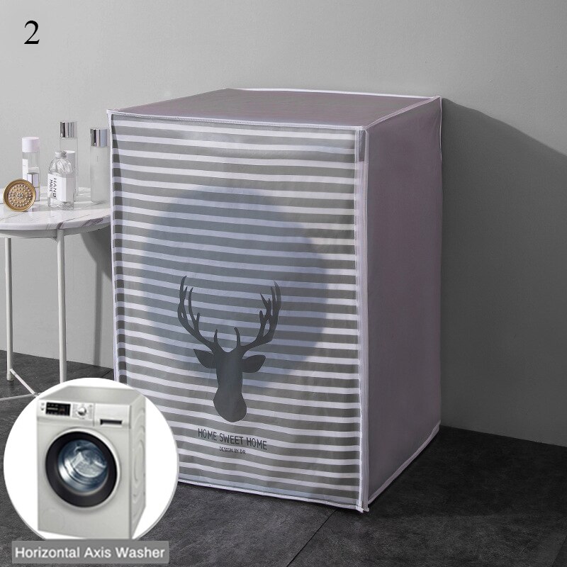 Top Loading Front Loading Washing Machine Cover Waterproof For Drum Washing Machine Case Dust Cover For Pulsator Washing: deer 2