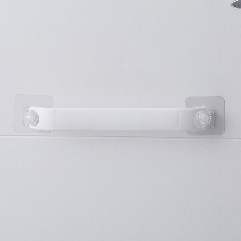 Porte-serviettes rétractable en plastique, sans perforation, cloison sanitaire, porte-serviettes simple: WHITE