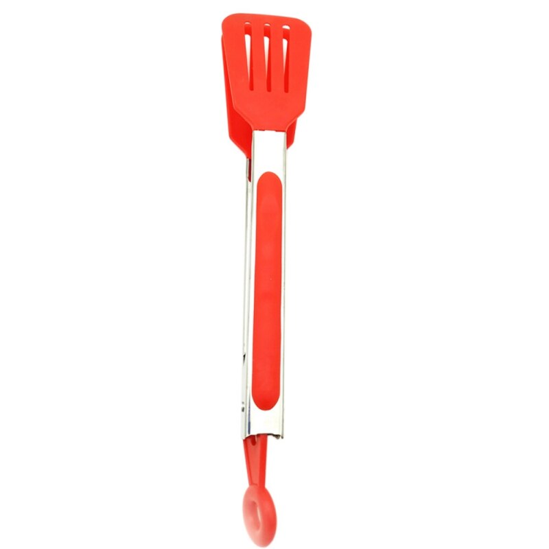 Stainless Steel Food Clip Household Fried Steak Clip Baking Bread Clip Portable Washable Food Clip For Kitchen: Red