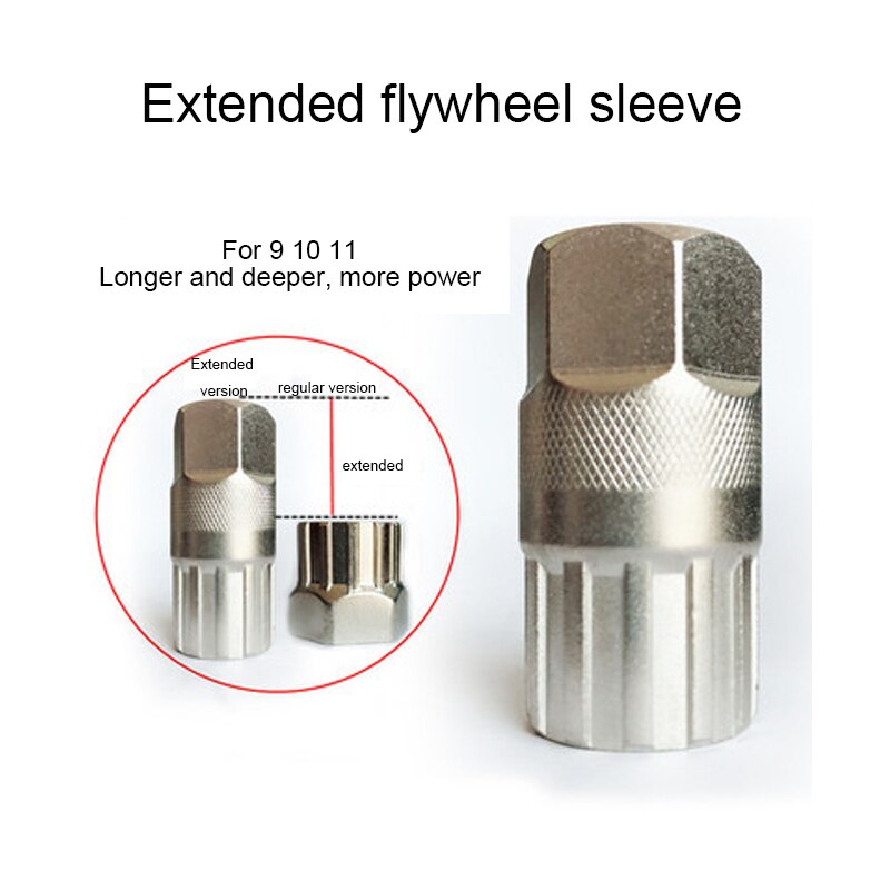 Fietsreparatiegereedschap, freewheel tandwiel verwijderaar, mtb-dop, koolstofstalen sleutel, reparatiegereedschap, racefiets mtb achternaaf tandwiel verwijderaar: 1