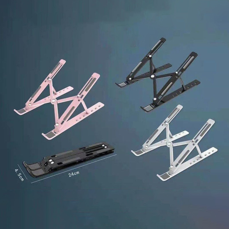 8 Versnellingen Opvouwbare Laptop Standhouder Draagbare Notebook Ondersteuning Basis Verstelbare Riser Cooling Beugel Laptop Koeler Accessoires