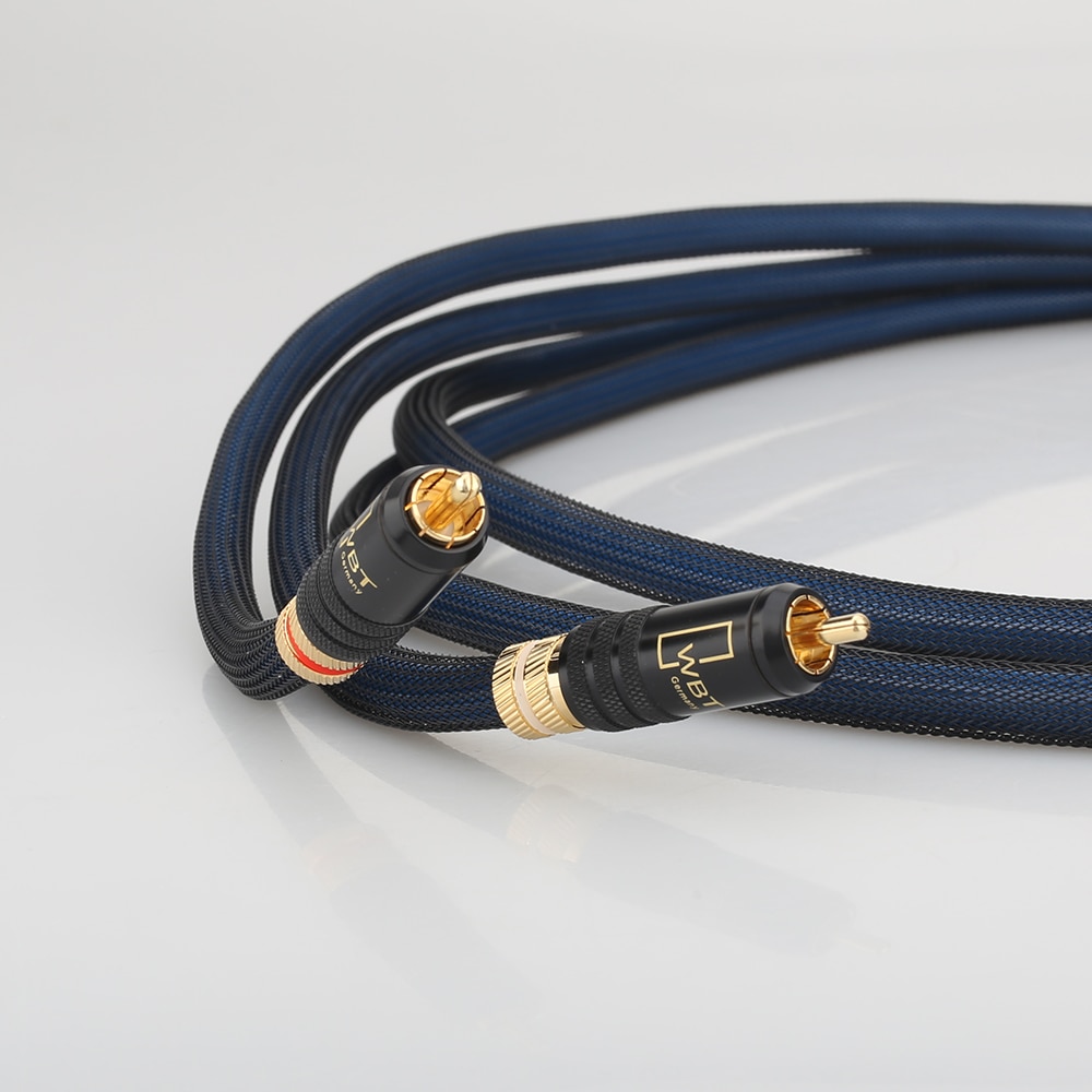 1 Pair Rca Cable Siltech G5 Top Graded Silver Plated RCA Male to Male Cable With WBT0144 RCA Plug Cable