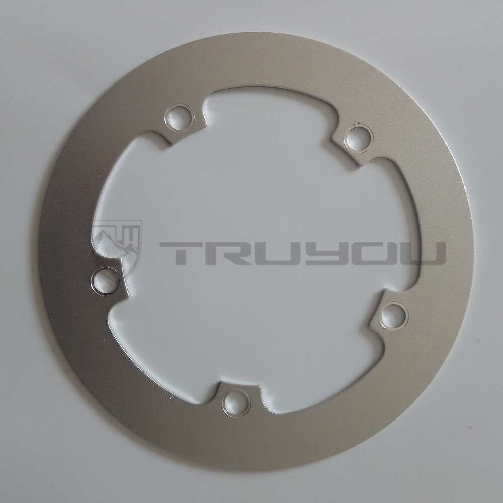 TRUYOU 130 BCD Chain Wheel Guard Folding Bike Chainring Cover Silvery Aluminum Alloy Road Bicycle Protective Plate